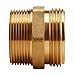 Brass Fire Hose Adapter Male x Male - 1 1/2