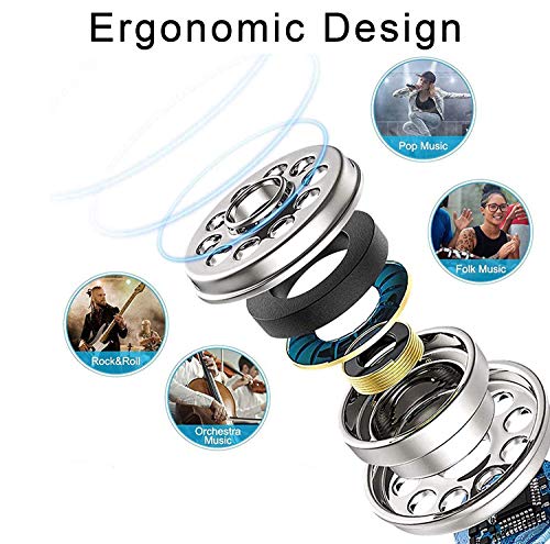 Image of 2 Pack 3.5mm Wired Headphone Plug, in-Ear Earphones, Earbuds Noise Isolating with Built-in Microphone & Volume Control Compatible with iPhone 6s 6 Plus 5s 5 iPad iPod MP3 MP4 Samsung Android Laptop