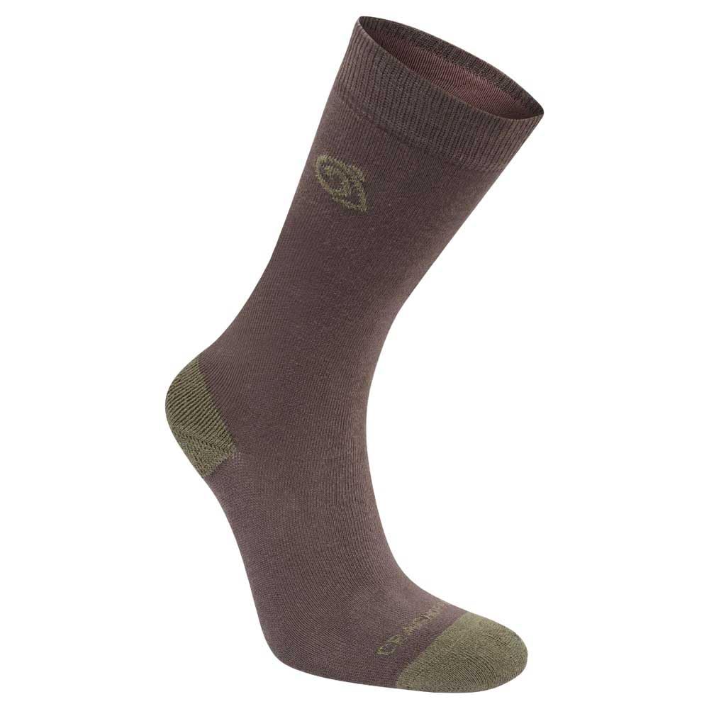 Craghoppers Enfants Nosilife Travel Chaussettes, woodland green-wild olive, 29|30|31|32|33|34|35