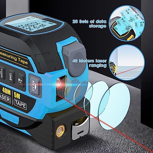 image for Infrared Laser Tape Measure, Fandcy 3-in-1 Handheld Tape Measure with 
