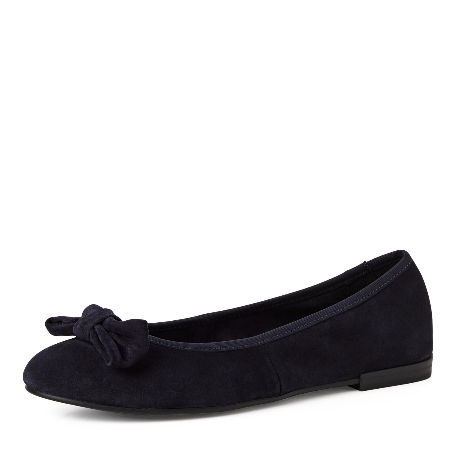 MARCO TOZZI Women Ballerinas Soft Feel Me Footbed Leather Soft Lining Fashionable, Blue (Navy), 4.5 UK
