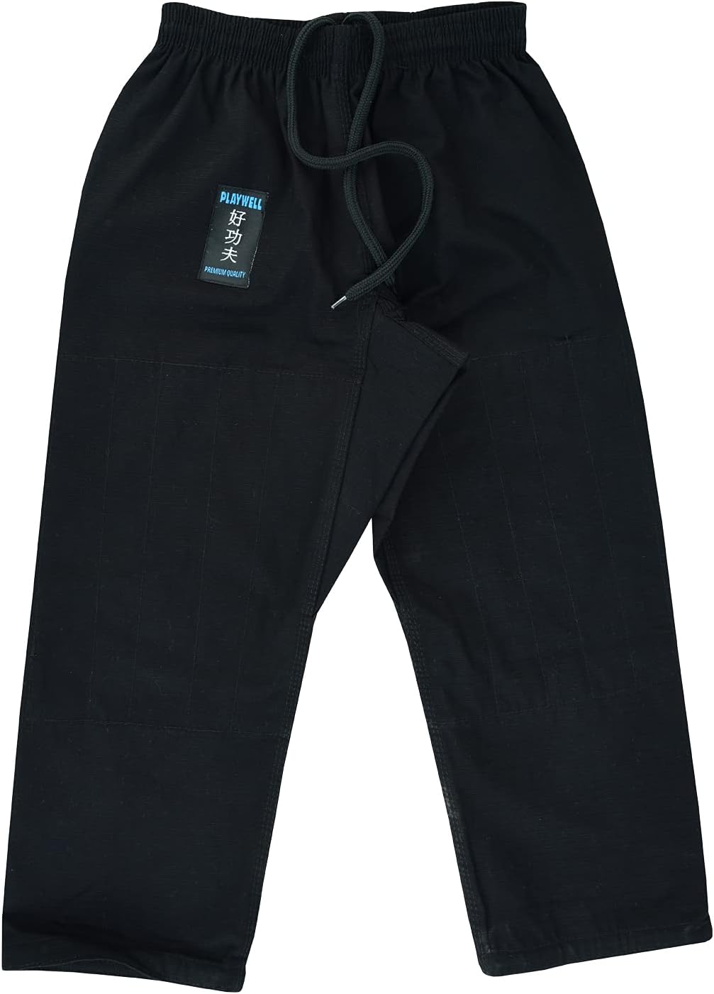 Playwell Kids BJJ Elite Pearl Weave Jiu Jitsu Uniform - Black (with Free Belt)