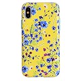 VELVET CAVIAR for iPhone X Case and iPhone Xs Case Cute (Yellow Blue Wildflowers)