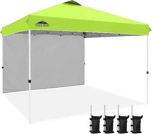 Miniatura 52 de EAGLE PEAK - Tienda de campaña desplegable con toldo, 1 pared lateral, fácil de montar, tienda para eventos, protección solar para exteriores, bolsa