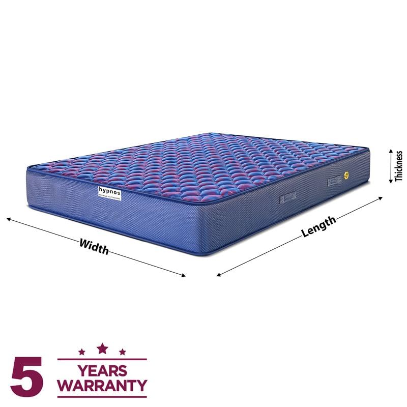Image of Hypnos Caspio 10 Inch Bonnell Spring Orthopedic Mattress | Queen Size (72X60 Inch) | Medium Firm Back & Body Support | Premium Comfort & Breathable Fabric | Even Weight Distribution | 5-Year Warranty