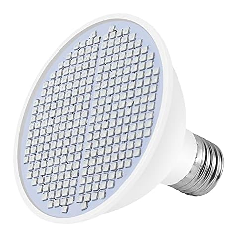 burko LED Grow Light Bulbs, LED Grow Light Bulb for Indoor Plants Red & Blue Spectrum 300 LEDs Plant Light Bulbs E27 Growing Lamp for Seedlings Hydroponic Succulent Flowers Veg Greenhouse (85-265V) Cover
