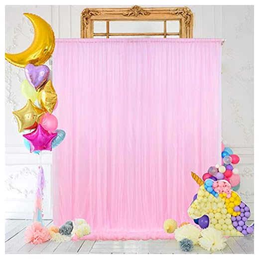 Tyll bakgrundsgardiner rosa bakgrund för bröllopsmottagningsfester babyshower fotograf bild jul och heminredning 1,5 m x 2,1 m
