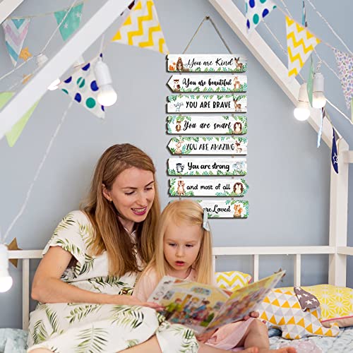 Inspirational Wall Decor Aesthetic Motivational Wall Art Girl Boys Room Wall Decor Wooden Wall Hanging Sign Room Decorations For Teens Toddler Room Sign Nursery Dorm Decoration (Woodland Animal) #TOP2