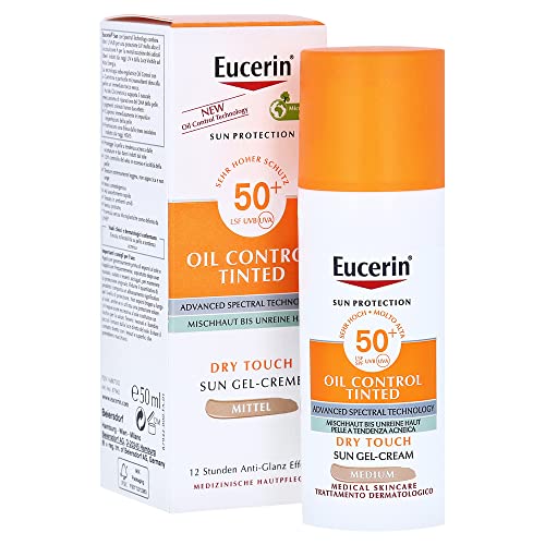 Eucerin Sun Protection - Oil Control Tinted Medium Protezione Viso SPF50+, 50ml