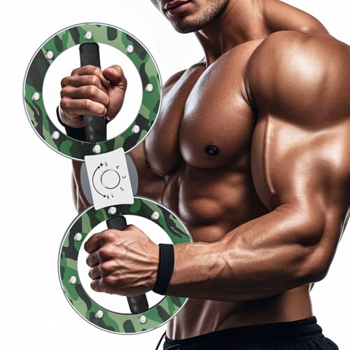 POZOERA Burn Machine - Arm Exercise Equipment with 12LB Adjustable Resistance,Forearm Strength Trainer for Men&Women with 360 Degree Rotator (Camouflage)
