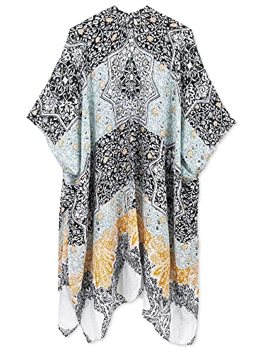 Image of Spicy Sandia Kimonos for Women Floral Beach Cover Up Loose Swimsuit Bathing Suit Coverup Cardigan for Summer Swimwear