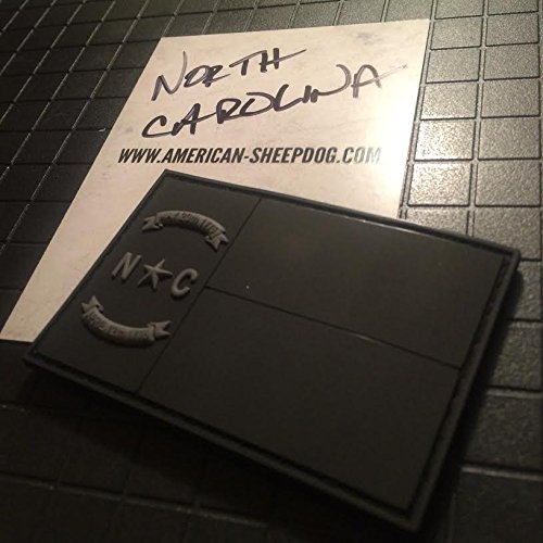 American Sheepdog North Carolina State Flag PVC Patch - Ghost Edition