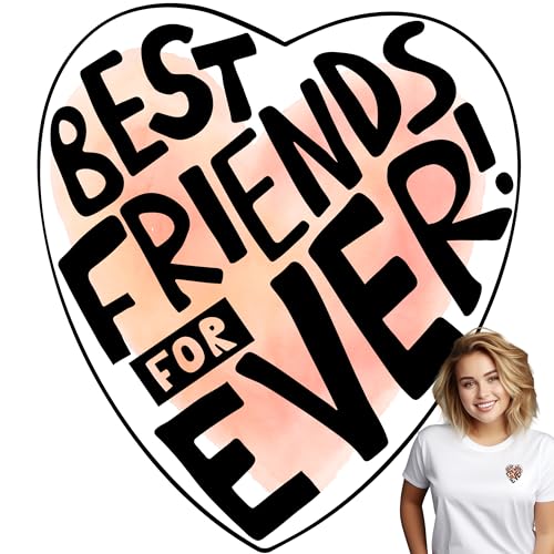 Best Friends Forever Iron-On Transfer 3x3 Inch Patch