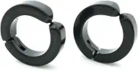 BRINCO MASCULINO DE PRESSÃO ARGOLA PRETO 3 MM (PAR)