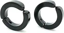 BRINCO MASCULINO DE PRESSÃO ARGOLA PRETO 3 MM (PAR)