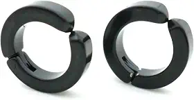 BRINCO MASCULINO DE PRESSÃO ARGOLA PRETO 3 MM (PAR)