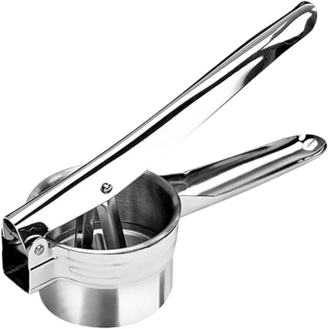 Manual Potato Masher Stainless Steel Ricer With 3 Interchangeable Discs For Mashed Potatoes