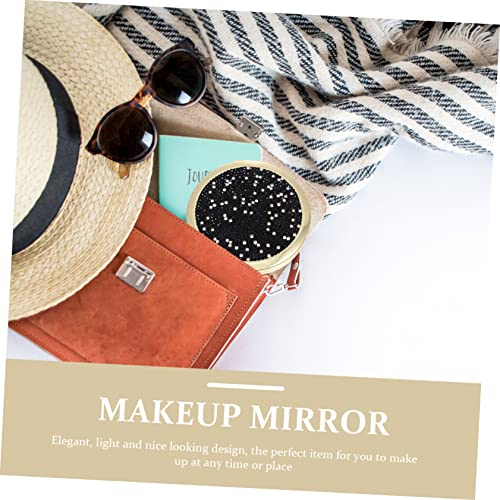 Espejo doble plegable de maquillaje portátil para viaje miniatura 5