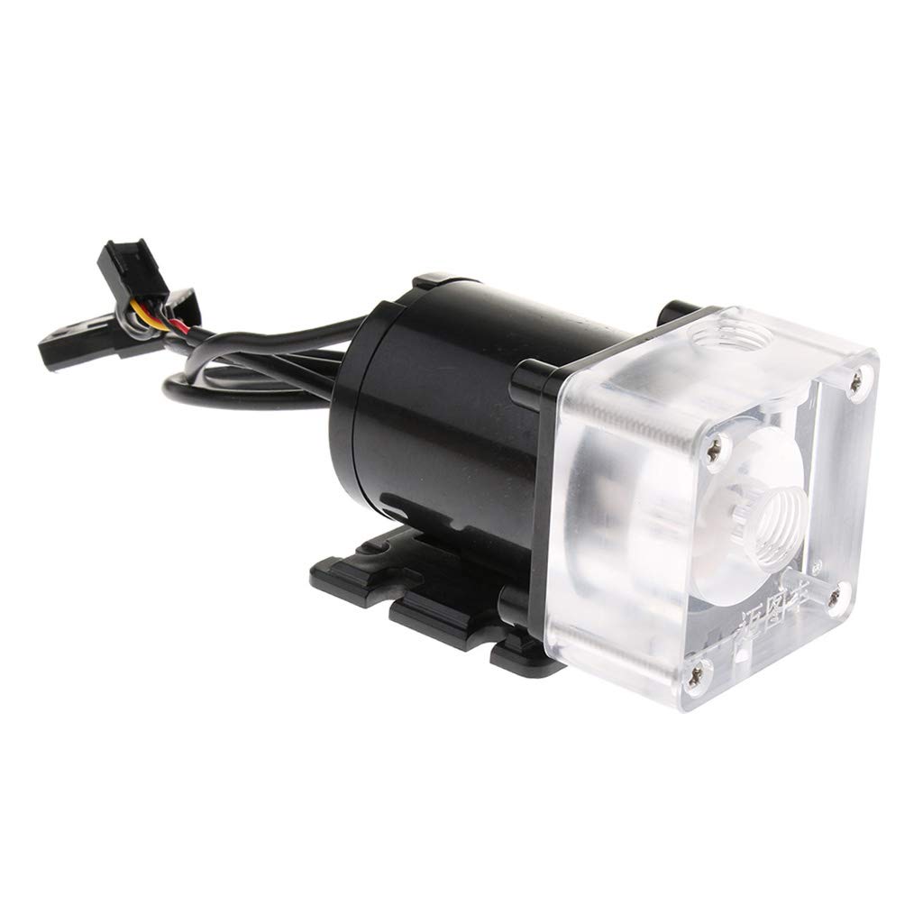 Bomba de agua portátil, bomba sumergible, circulación refrigeración 12 V, 0,5 A, silenciosa, for CPU, tanque fría, regulación velocidad PWM integrada, combinado