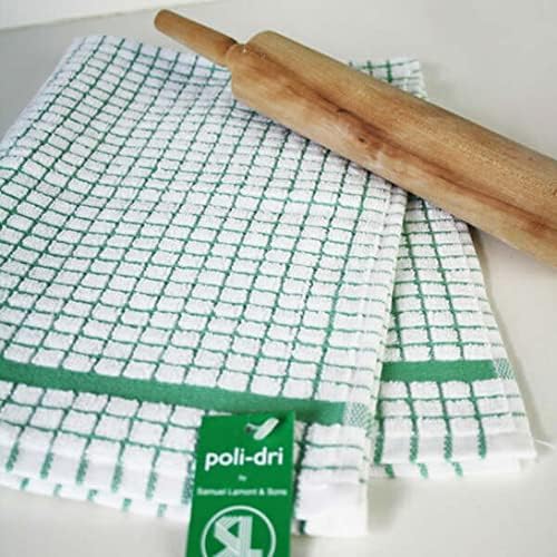 Samuel Lamont & Sons Poli-Dri Tea Towel Gold ,Size 50cm x 70cm, 100% Cotton Terry Towelling, Ultra-Absorbent & Super Soft Kitchen Towel , Machine Washable, Gold, One Size