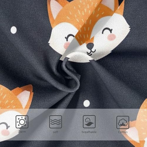 Cotton Girls Underwear Toddlers Cute Cartoon Fox Navy Blue Panties for Girl Animals Briefs Kids Undies 2t3