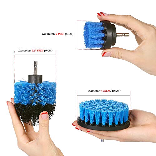 KKmoon Kit de escova de limpeza para purificador de energia com 3 unidades de broca para banheira, a