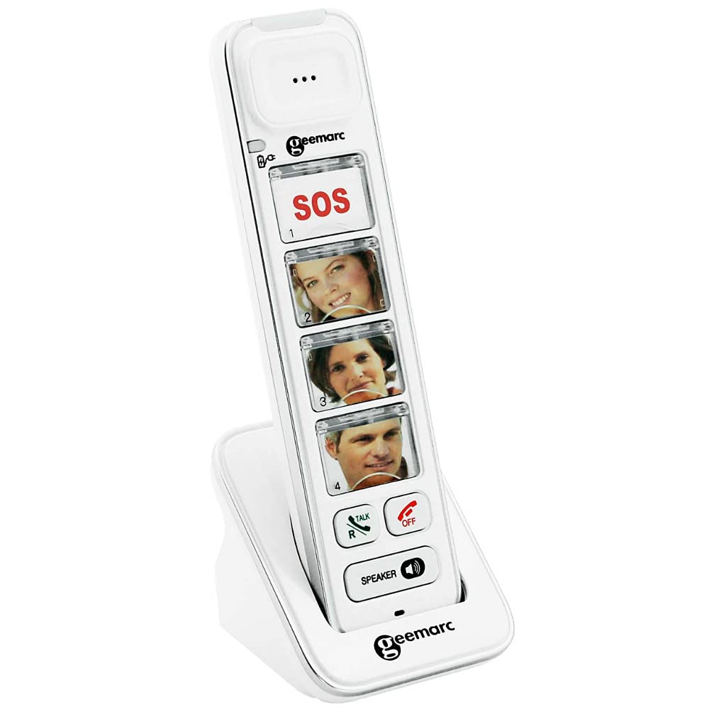 GEEMARC Amplidect Combi Photo 295 – Teléfono con cable amplificado con contestador para Senior + Combinado Inalámbrico Amplidect COMBI-PHOTO 295 – Fotofono para personas con discapacidad auditiva y