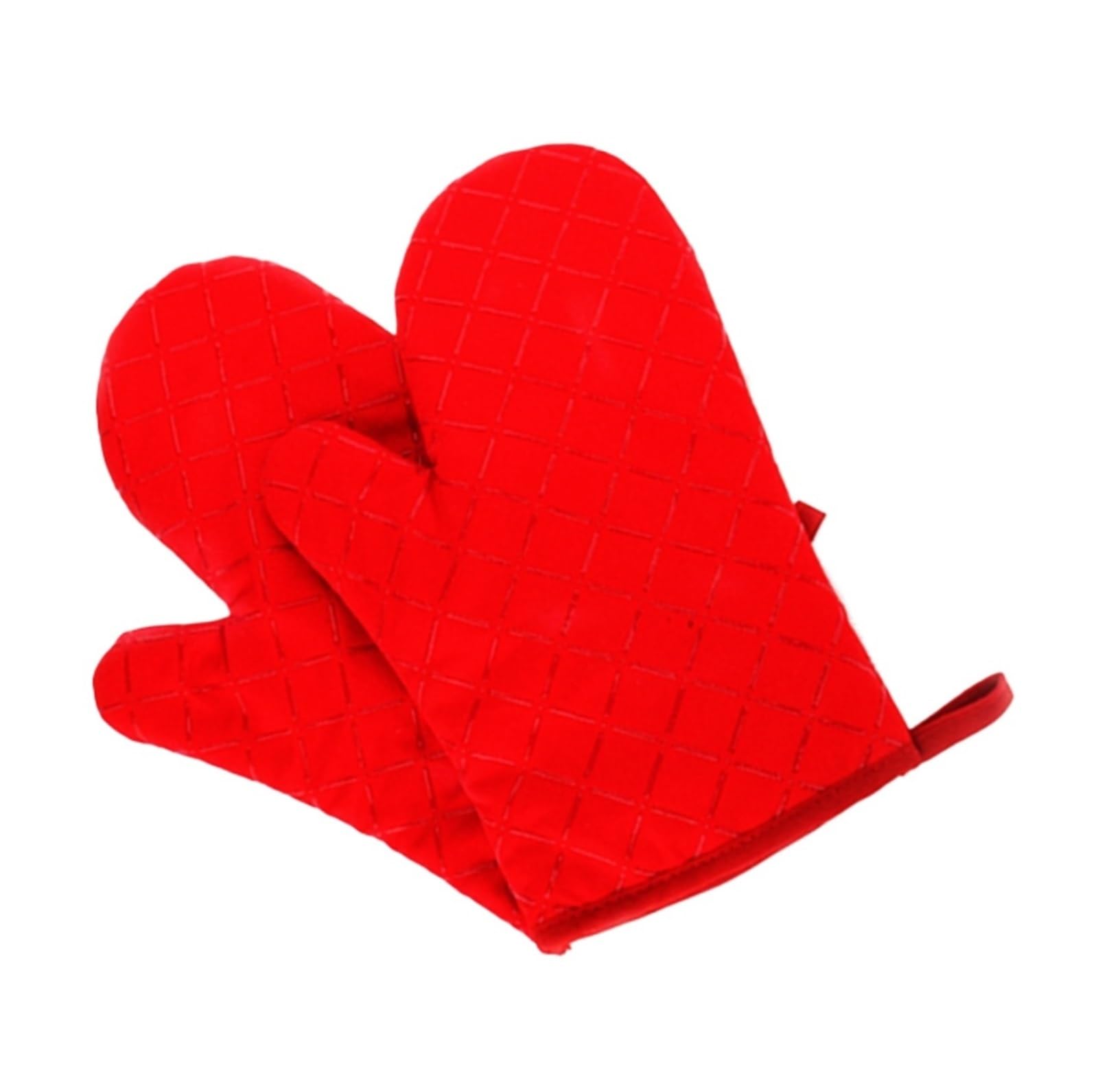 Manoplas Horno Paquete De 2 Manoplas For Horno, Guantes Antideslizantes Resistentes Al Calor For Cocinar, Hornear Y Asar Guantes Horno Cocina(Rot)