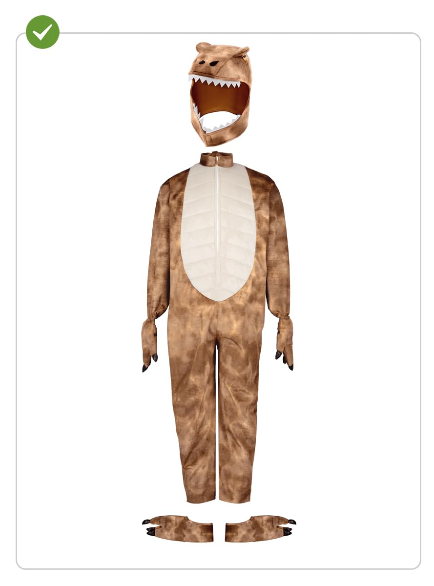 Funidelia Disfraz de dinosaurio T-Rex para hombre, Talla S - M Animales, T-Rex - Traje para adultos para fiestas, Carnaval y Halloween