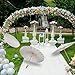 SAYAYA 6 Pieces 33 Inches Large White Paper Umbrellas Parasol Decorative Chinese Japanese Parasol Rainproof Oiled Paper DIY Painting Umbrellas for Wedding Bridal Showers Party Decor (6 PCS)