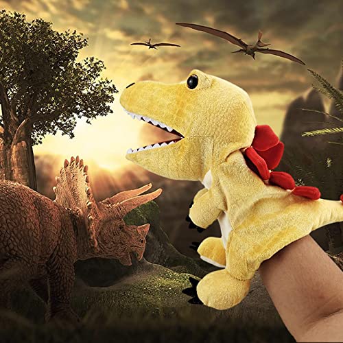 image for Hand Puppets,Stuffed Dinosaur Plush Hand Toy with Working Mouth - Real