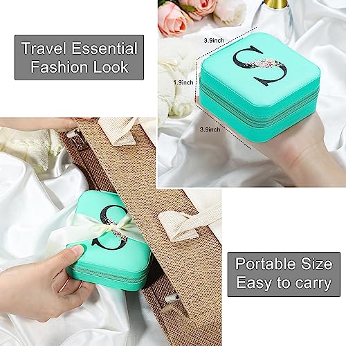 Parima Small Initial Travel Essential Jewelry Boxes Jewelry Organizer With Mirror Travel Essentials Gifts For Women Mom Friends Female Birthday Her Bridesmaids Teen Girls Teenage Gifts Idea Initial A #TOP2