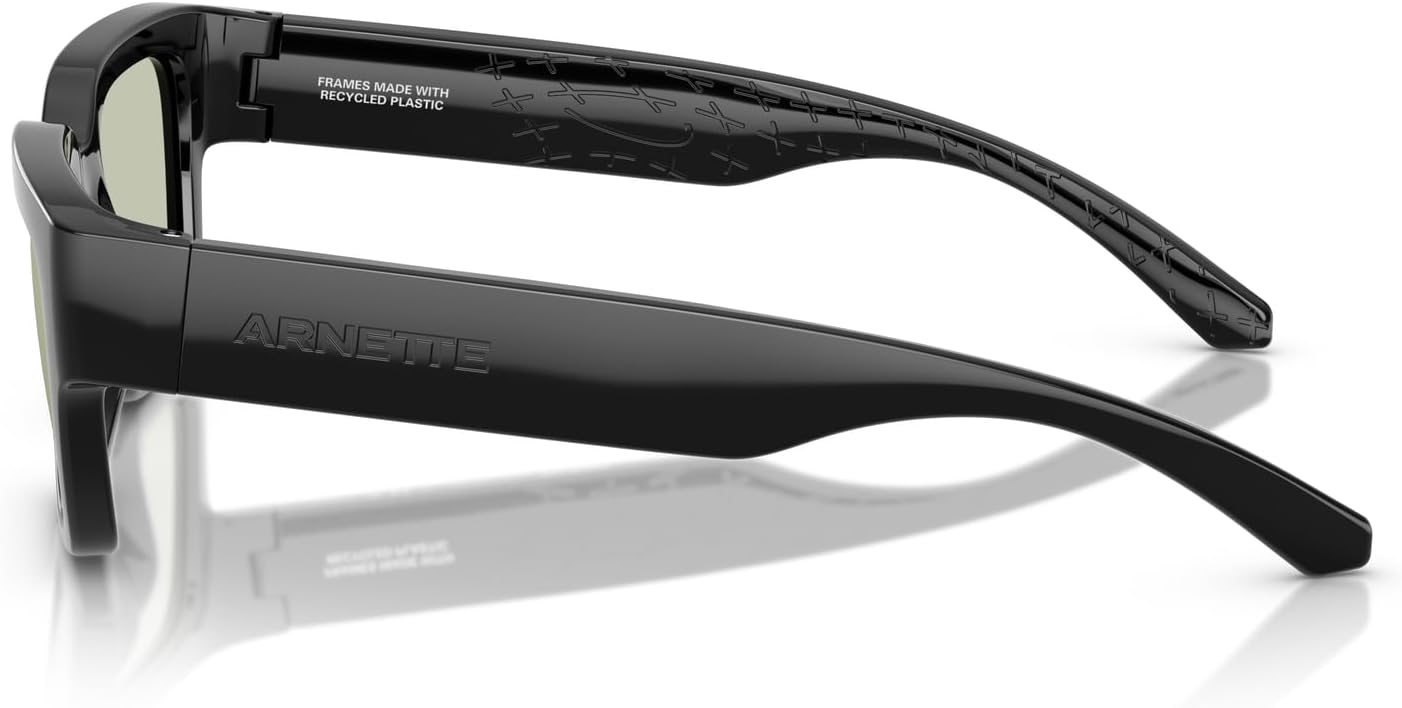 ARNETTE Man Sunglasses Transparent Ice Frame, Dark Violet Lenses, 49MM