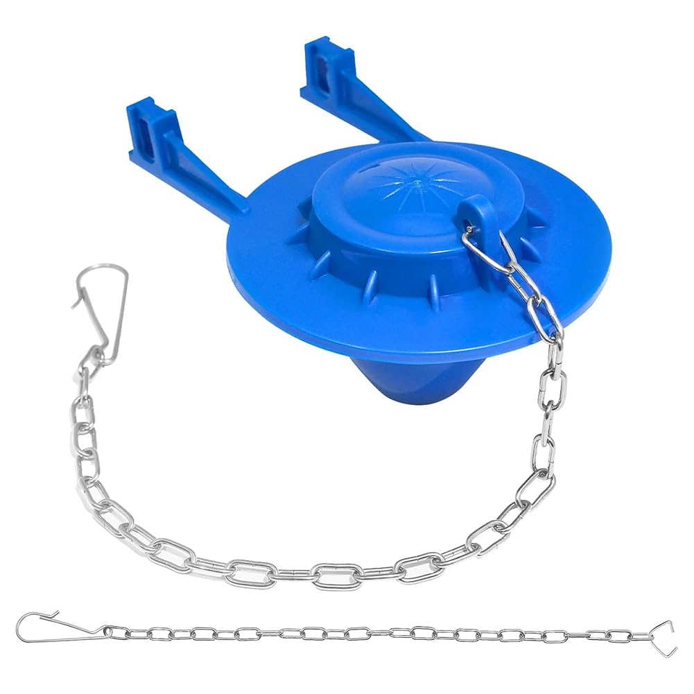 CTRLZS Universal 1SET Toilet Flapper Replacement Kit 2 Inch Tank Flapper with 2 Stainless Chains