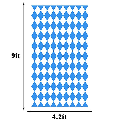 codree 3 Pieces 54" x 108" Oktoberfest Tablecover, Oktoberfest Bavarian Flag Check Table Cloth Blue Diamonds Bavarian Tablecover for German Oktoberfest Themed Party Decorations by codree - Image 2