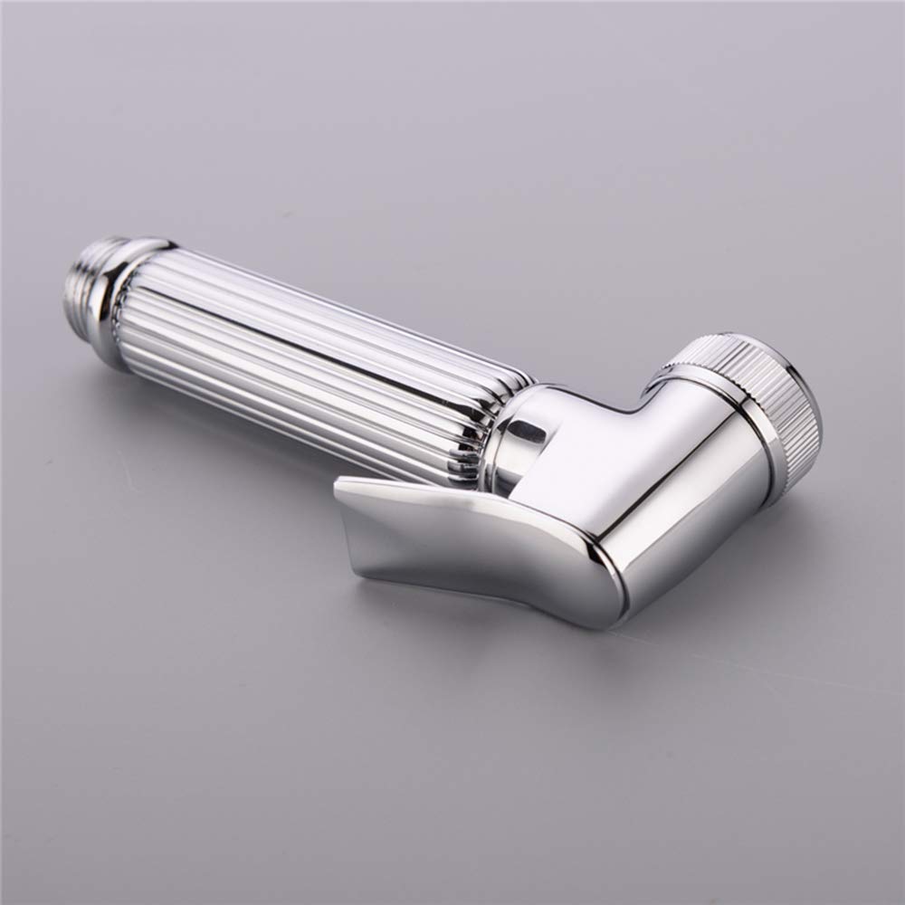 Spruzzatore per bidet con acqua fredda e calda, in ottone, portatile, per doccia, doccia, doccia, bidet, rubinetto per l'igiene personale, oro (cromato