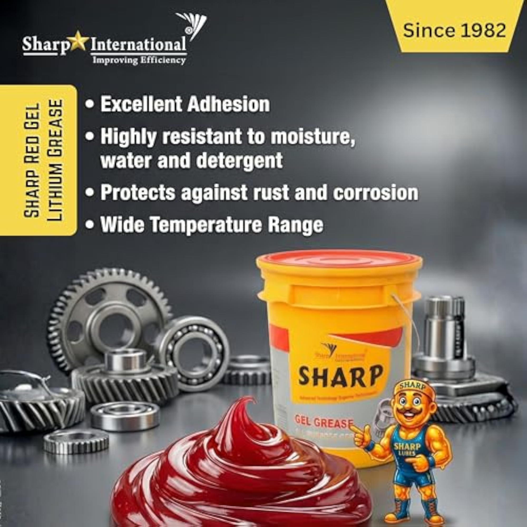 Red Gel Lithium Grease - High-Performance Lubricant