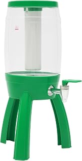 Beer Dispenser 3L Colorful LED Drink Tower with Ice Tube and Spigot for Home, Bar, Party, Kitchen, Indoor Outdoor Gatherings (Green)