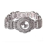 Der Umfang beträgt 18 cm Luxus Damen-Armbanduhr Antik Sterling Silber mit Markasit
