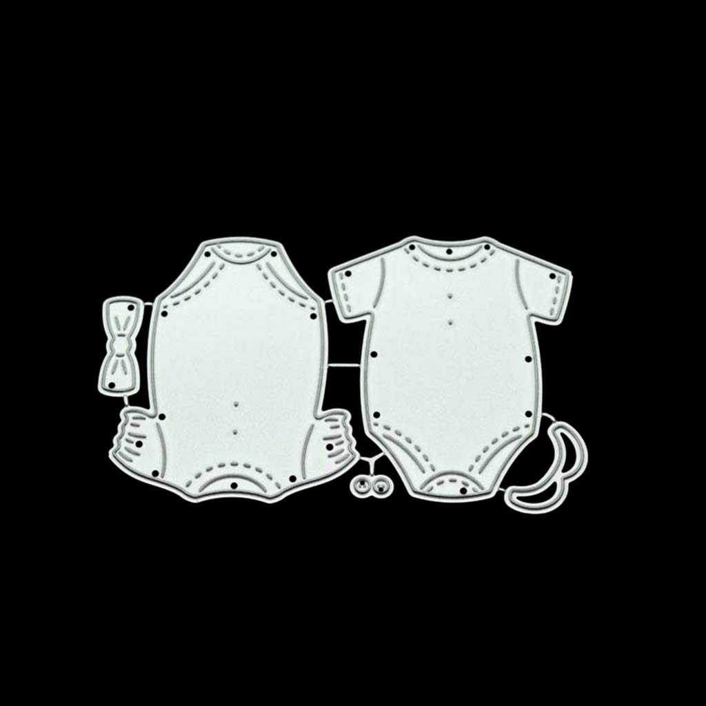 Nihenhao Silver Baby Clothes Metal Cutting Dies Clothing Dies Cuts Embossing Mould Template For Paper Art Crafts Photo Album Decor