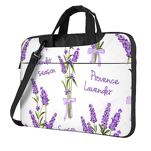 Sac pour ordinateur portable imprimé lavande original avec poignées de transport