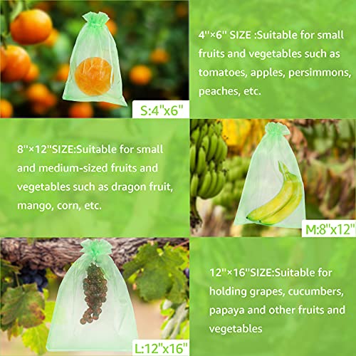 Bolsas de protección de frutas MIXC de malla con cordón para huerto 5