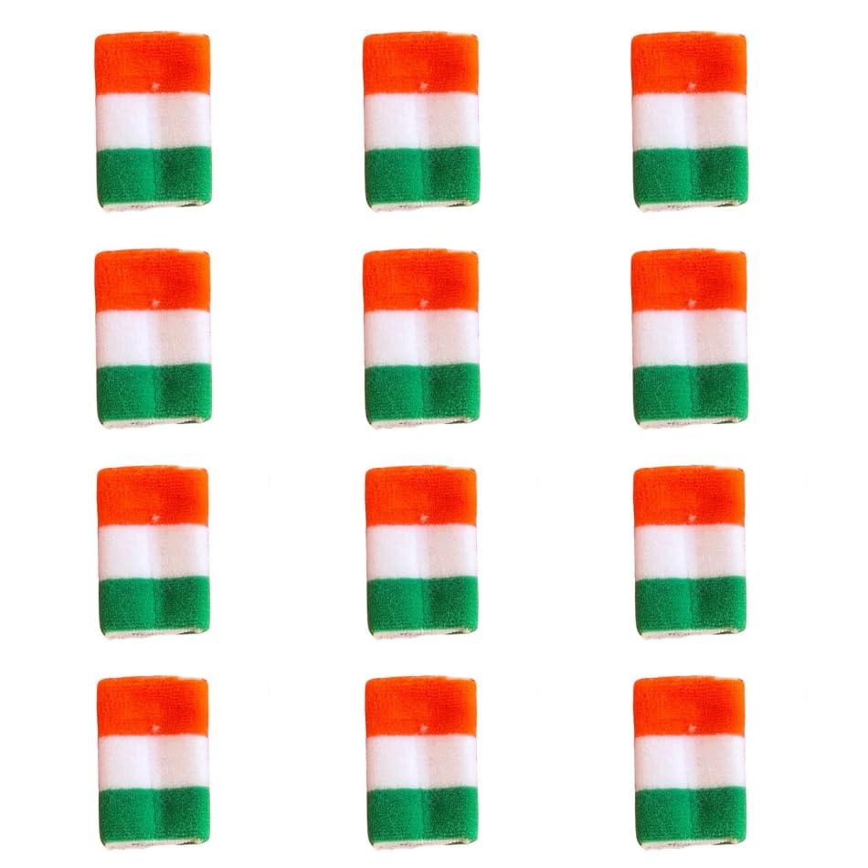 Shree Craft Indian Tricolor Wrist Band, Small,Medium & Large for Boys and Girls,Patriotic Design, Republic Day Independence Day Celebrations. (Pack of 12 Medium)-image-23