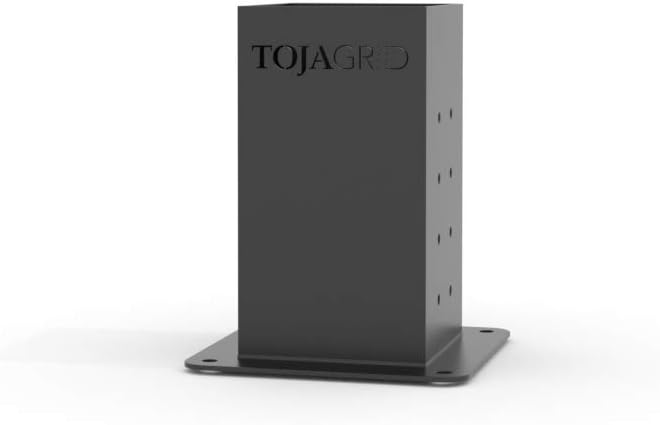 TOJA GRID G021040MB1 Quad 2 Pack + 2 Solos for 4X4 Wood Posts Modular Pergola Part, Black : Patio, Lawn & Garden