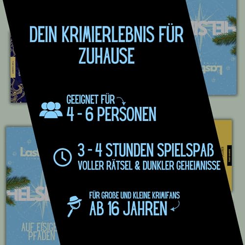 Stadtkrimis Exit Escape Stadtführung LAST BITE Krimidinner für Zuhause | 6 bis 8 Personen | Auf eisigen Pfaden Helsinki | Spannendes Krimi Dinner Spiel ab 16 Jahren | 6-8 Spieler | Mörderische Dinnerparty (6-8 Personen)