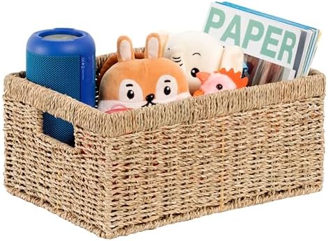 CENBOSS Large Wicker Baskets, Seagrass, 1 PC | Woven from 100% Wa...