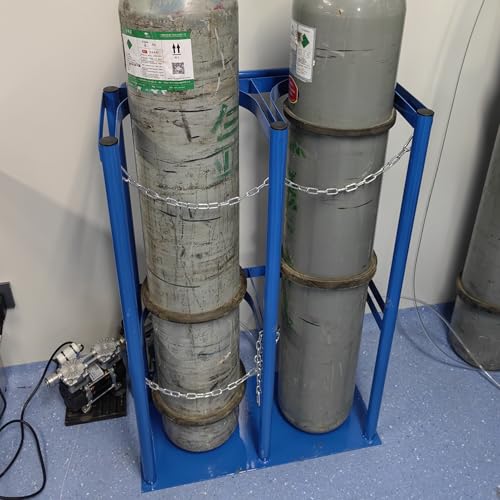 Support bouteille oxygène 99 cm pour éviter les chutes de bonbonnes de gaz en atelier