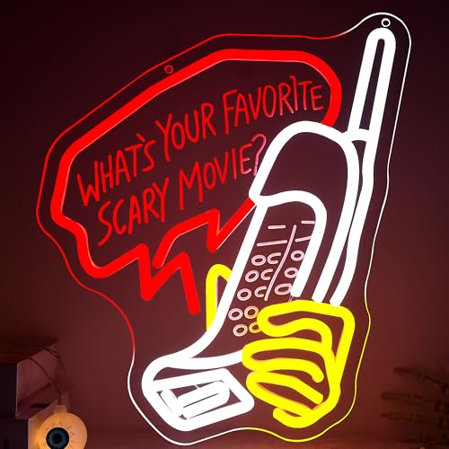 What'S Your Favorite Scary Movie LED Neon Sign
