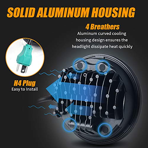 image for Lusgwufad 5-3/4 5.75 inch LED Motorcycle Headlight for Harley Davidson