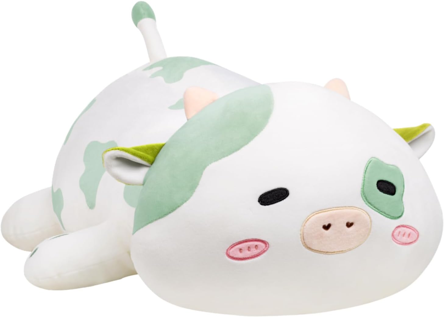 4LB Cute Weighted Stuffed Animals Plush,23 inch Weighted Spotted Cow Plush,Green Spotted Cow Weighted Pillow for Adults and Children